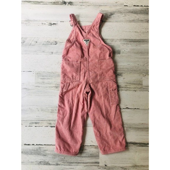 Vintage Pink Corduroy OshKosh B’Gosh Overalls 4T EUC - Picture 3 of 4